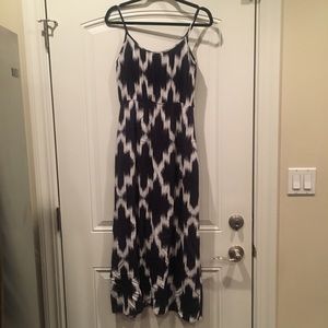 Blue/White Patterned Maxi Dress